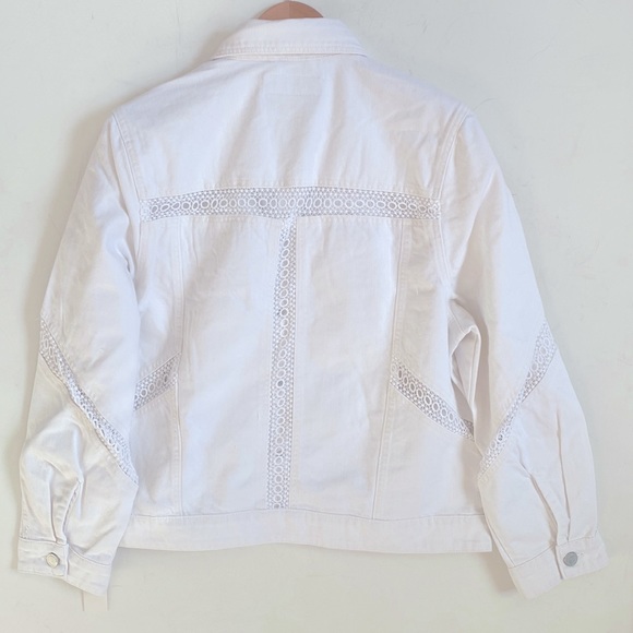 (A8) Blank NYC Infinite Toad Denim Jean Jacket, White, Size Large, NWT - Picture 9 of 12